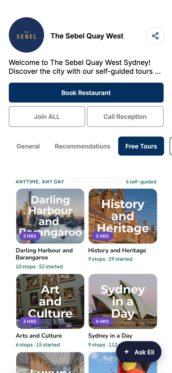 Self-guided walking tours from The Sebel Quay West Sydney: Darling Harbour and Barangaroo, History and Heritage, Arts and Culture and Sydney in a Day